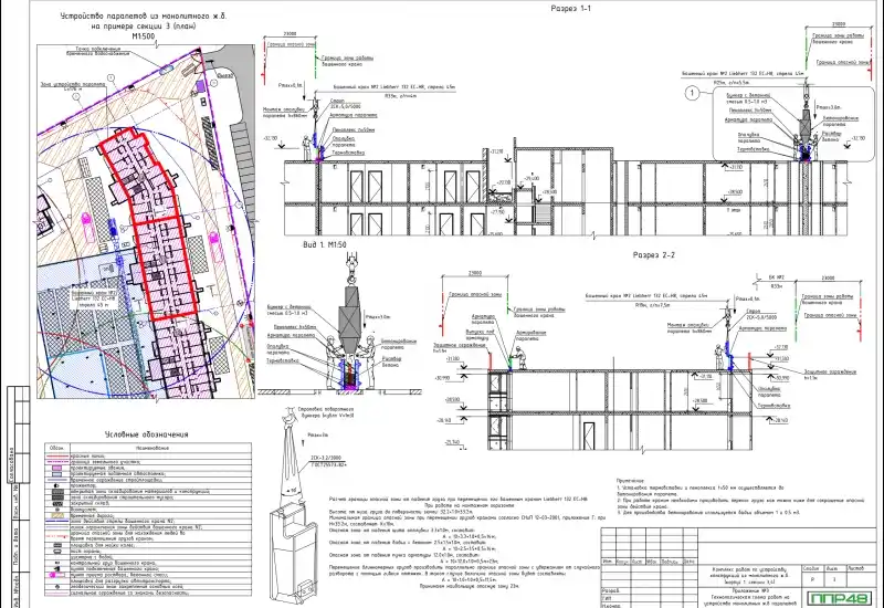 технологические схемы производства работ в строительстве