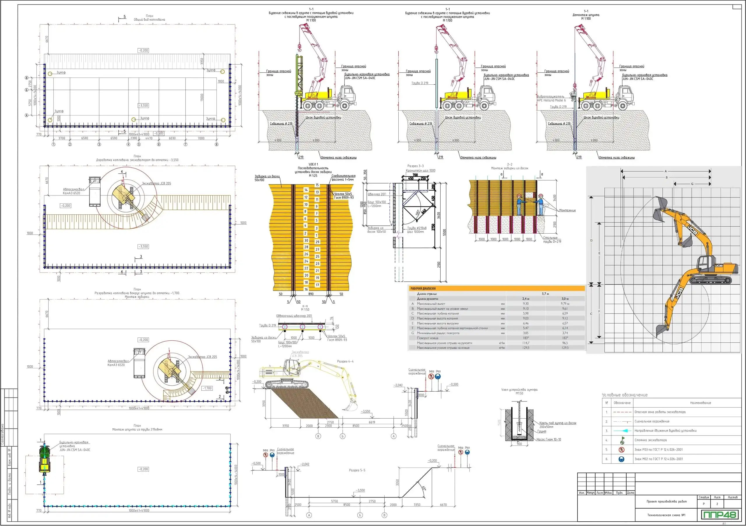 проект производства работ (ППР) на устройство грунтовой выемки