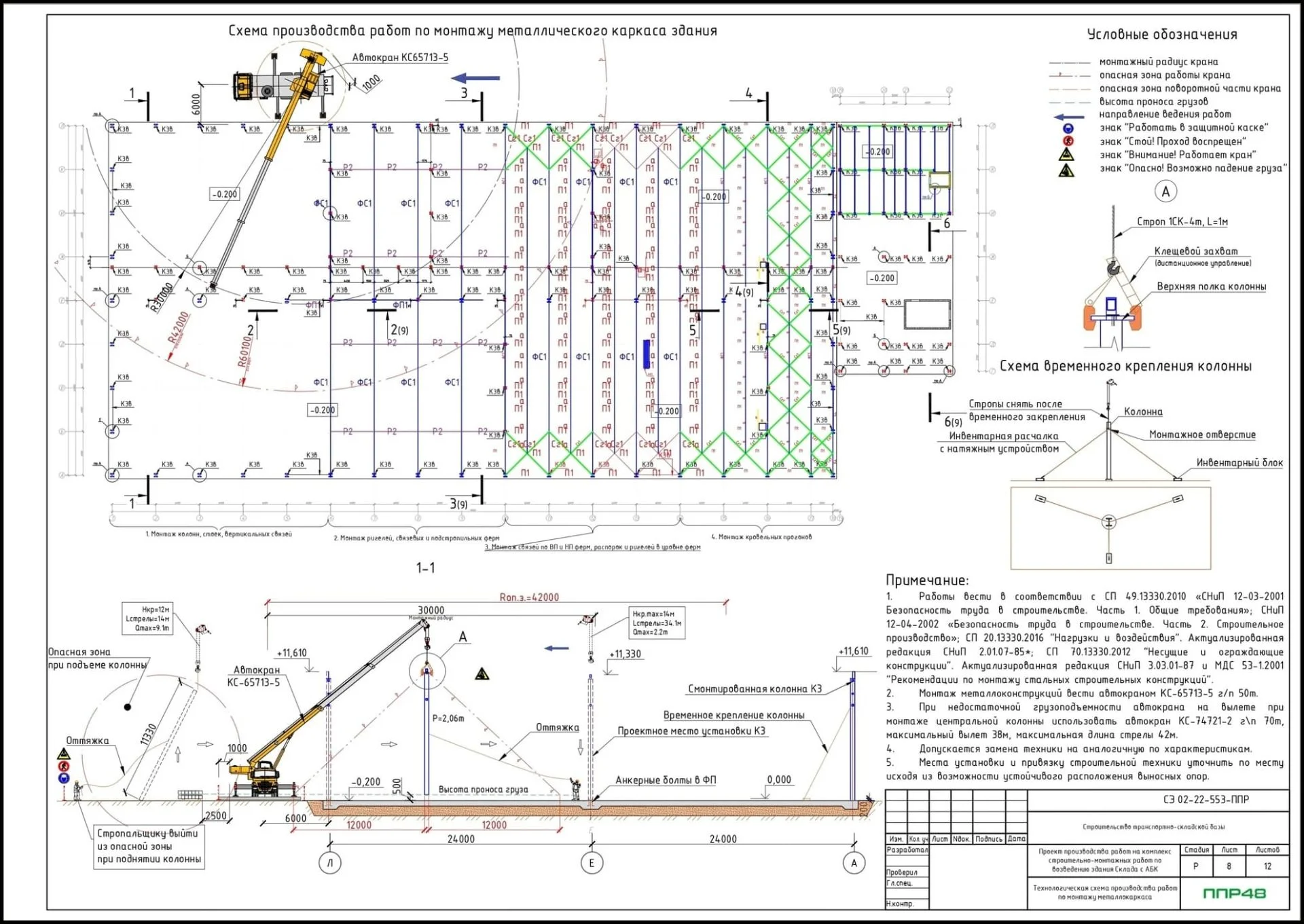технологическая карта на монтаж конструкций металлических